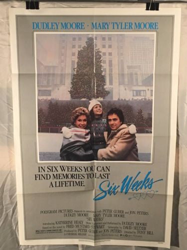 Original 1982 "Six Weeks" 1 Sheet Movie Poster 27x 41" Mary Tyler Moore Drama   - TvMovieCards.com