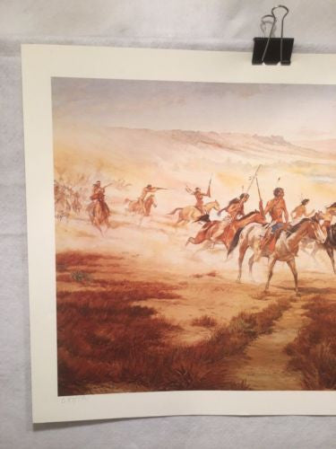 Vintage Western Indian Artwork William Nelson Signed Numbered 247/500   - TvMovieCards.com
