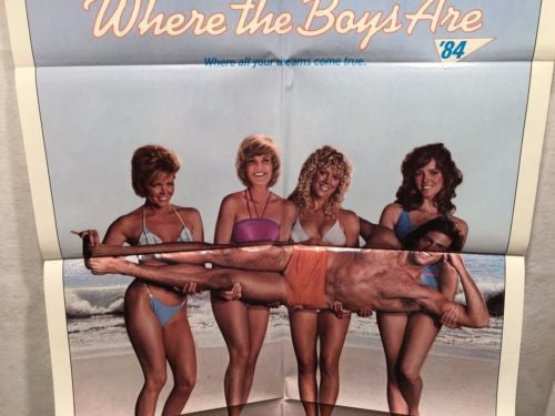 Original 1984 "Where the Boys Are" 1 Sheet Movie Poster 27"x 41" Lisa Hartman   - TvMovieCards.com