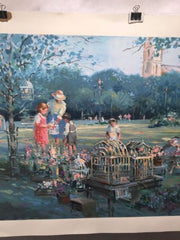 Vintage L. Gordon - Garden Of Melody Serigraph Print Signed Numbered 272/550   - TvMovieCards.com