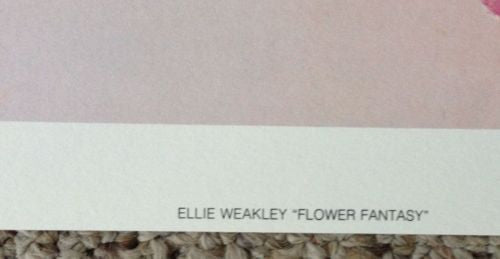 Ellie Weakley "Flower Fantasy" Lithograph Print Number/Signed   - TvMovieCards.com
