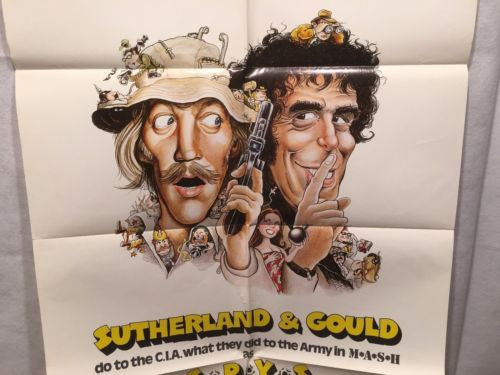Original 1974 "SPYS" 1 Sheet Movie Poster 27"x 41" Sutherland & Gould   - TvMovieCards.com