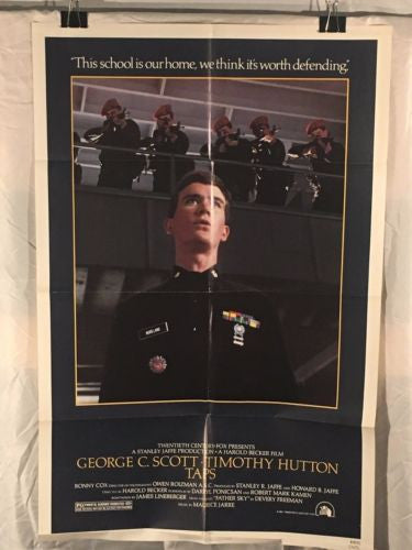Original 1981 "Taps" 1 Sheet Movie Poster 27"x 41" George C Scott Timothy Hutton   - TvMovieCards.com