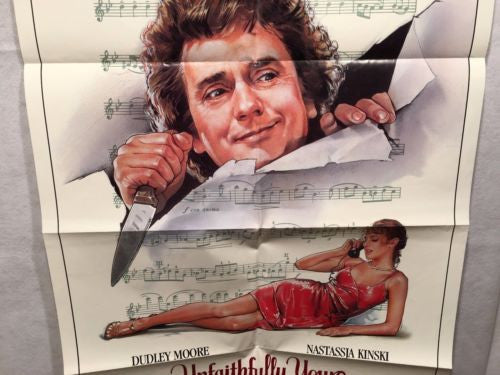 Original 1984 "Unfaithfully Yours" 1 Sheet Movie Poster 27"x 41" Dudley Moore   - TvMovieCards.com