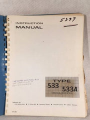 Tektronix Type 533-533A Oscilloscope Instruction / Service Manual P/N 070-258   - TvMovieCards.com