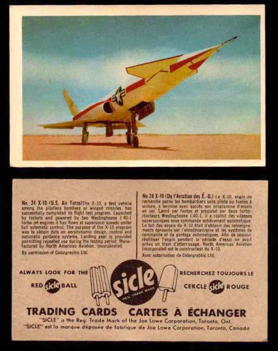 1959 Airplanes Sicle Popsicle Joe Lowe Corp Vintage Trading Card You Pick Single #24  - TvMovieCards.com