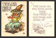 1969 Odd Rods Vintage Sticker Trading Cards #1-#44 You Pick Singles Donruss #	24	Volks Rule  - TvMovieCards.com