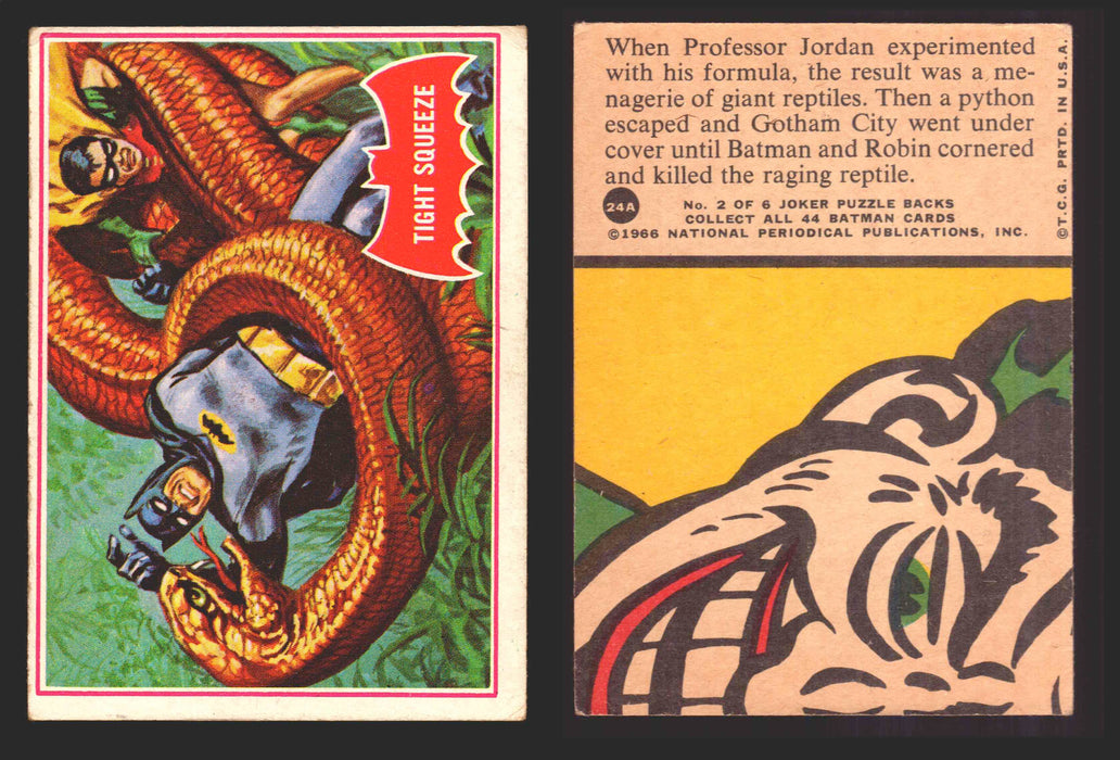 1966 Batman Series A (Red Bat) Vintage Trading Card You Pick Singles #1A-44A #24  - TvMovieCards.com