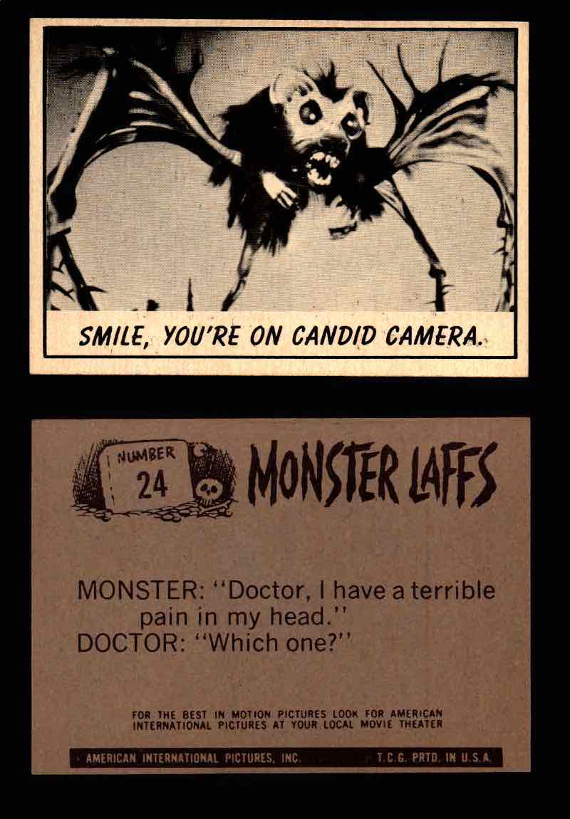 Monster Laffs 1966 Topps Vintage Trading Card You Pick Singles #1-66 #24  - TvMovieCards.com