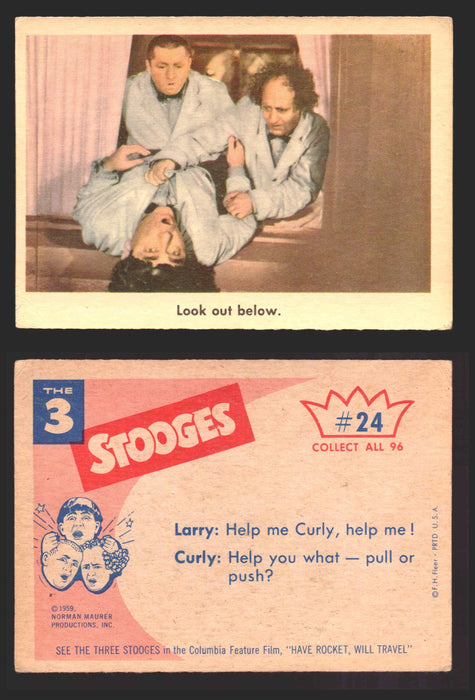 1959 Three 3 Stooges Fleer Vintage Trading Cards You Pick Singles #1-96 #24  - TvMovieCards.com