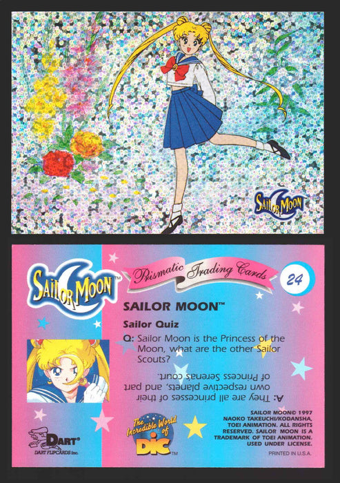 1997 Sailor Moon Prismatic You Pick Trading Card Singles #1-#72 Cracked 24   Sailor Quiz: Sailor Moon is the Princess  - TvMovieCards.com