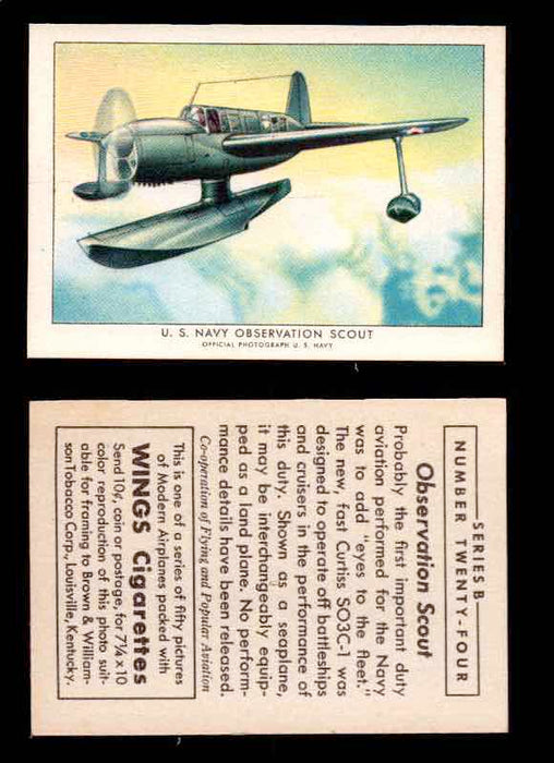 1941 Modern American Airplanes Series B Vintage Trading Cards Pick Singles #1-50 24	 	U.S. Navy Observation Scout  - TvMovieCards.com