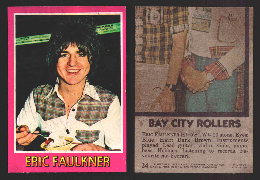 1975 Bay City Rollers Vintage Trading Cards You Pick Singles #1-66 Trebor 24   Eric Faulkner  - TvMovieCards.com