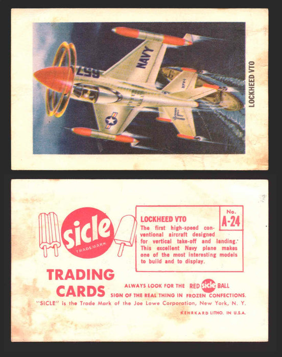 1959 Sicle Airplanes Joe Lowe Corp Vintage Trading Card You Pick Singles #1-#76 A-24	Lockheed VTO  - TvMovieCards.com