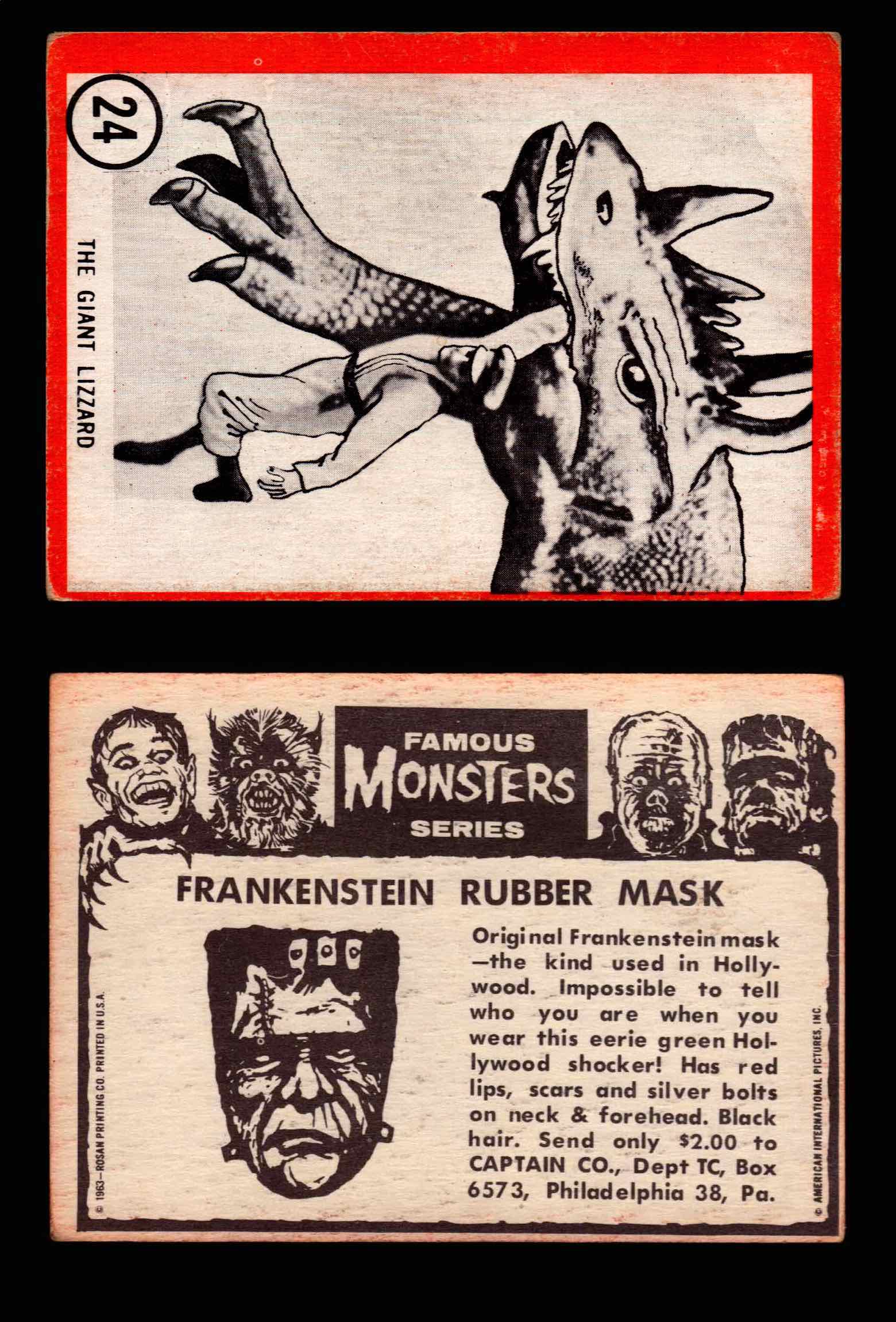 Famous Monsters 1963 Vintage Trading Cards You Pick Singles #1-64
