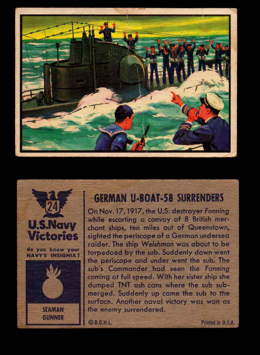 1954 U.S. Navy Victories Bowman Vintage Trading Cards You Pick Singles #1-48 #24  - TvMovieCards.com