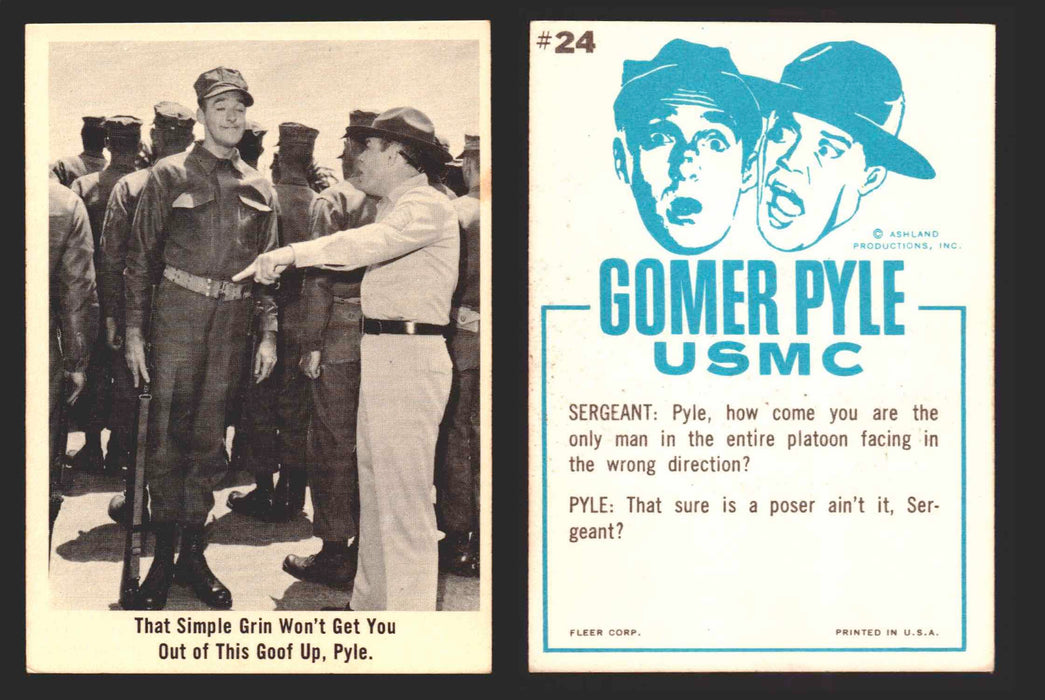 1965 Gomer Pyle Vintage Trading Cards You Pick Singles #1-66 Fleer 24   That simple grin won't get you out of this goof up  - TvMovieCards.com
