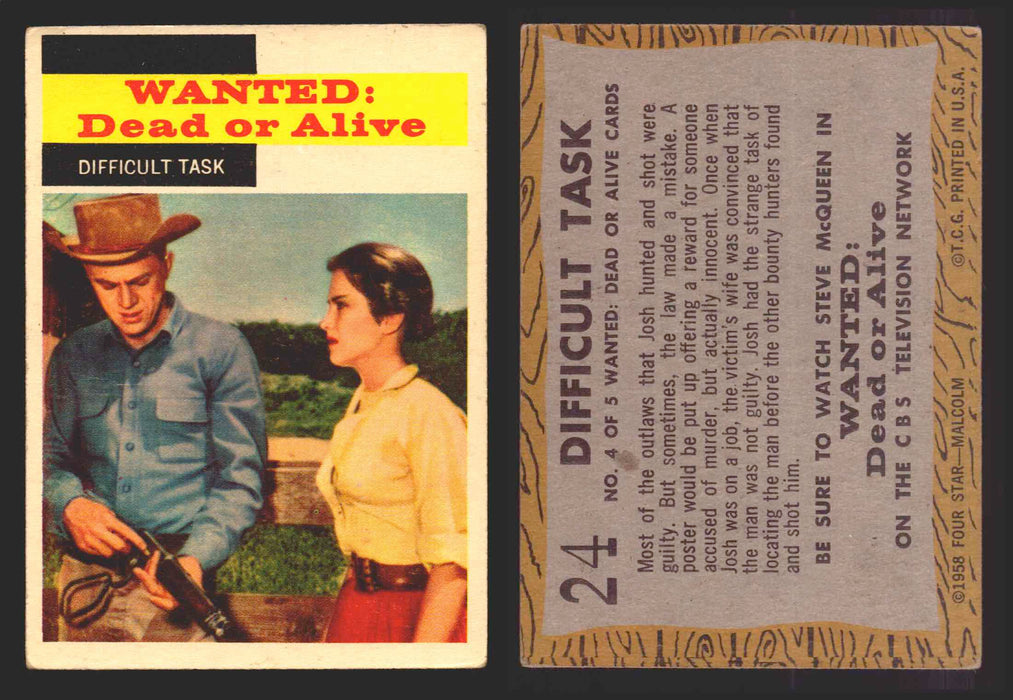 1958 TV Westerns Topps Vintage Trading Cards You Pick Singles #1-71 24   Difficult Task  - TvMovieCards.com