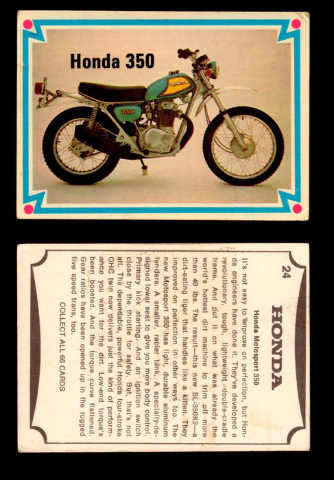 1972 Street Choppers & Hot Bikes Vintage Trading Card You Pick Singles #1-66 #24   Honda 350  - TvMovieCards.com