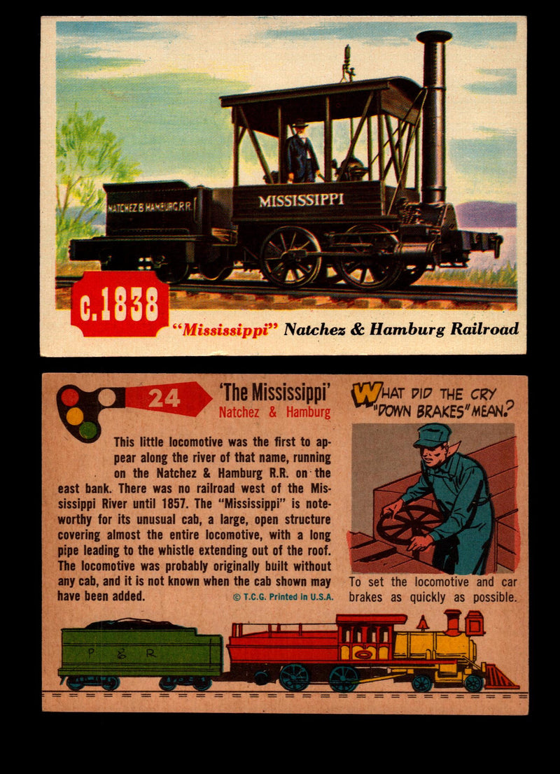 Rails And Sails 1955 Topps Vintage Card You Pick Singles #1-190 #24 The Mississippi  - TvMovieCards.com