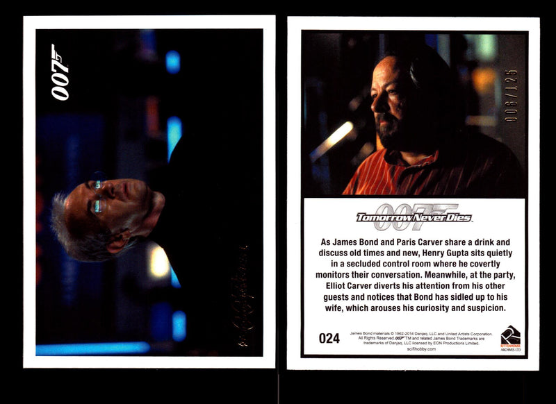 James Bond Archives 2014 Tomorrow Never Dies Gold Parallel Card You Pick Singles #24  - TvMovieCards.com
