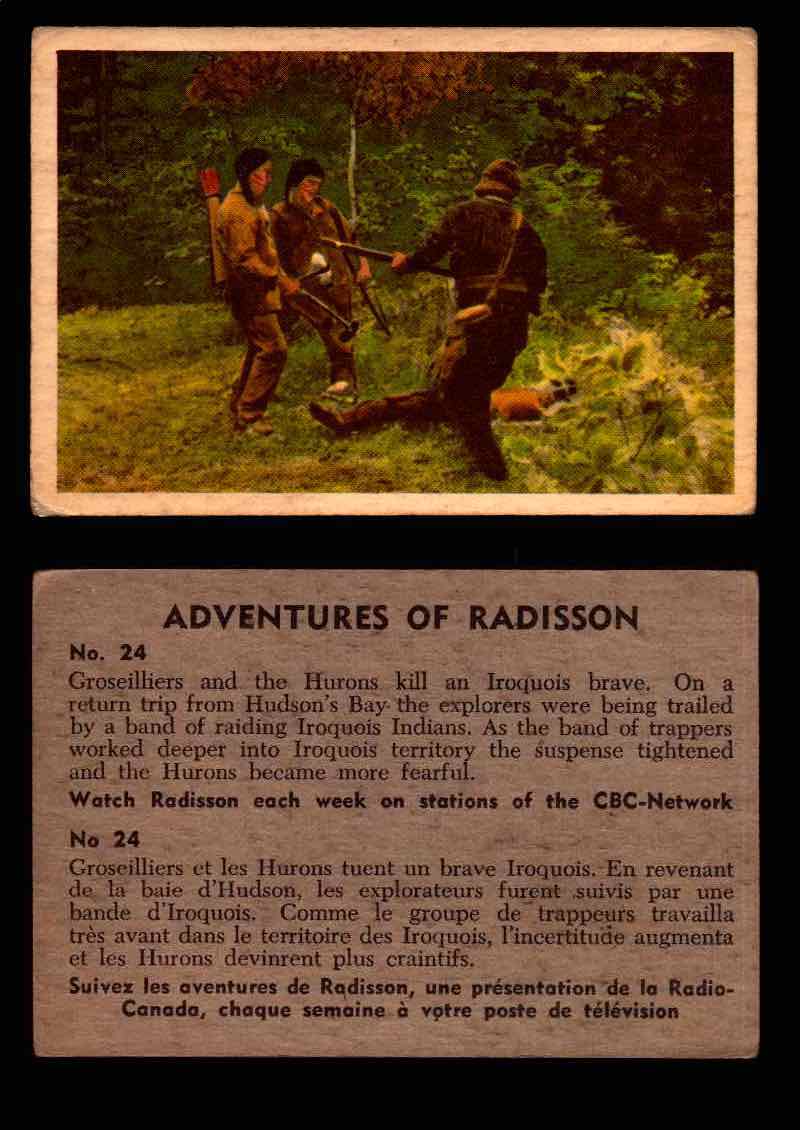 1957 Adventures of Radisson (Tomahawk) TV Vintage Card You Pick Singles #1-50 #24  - TvMovieCards.com