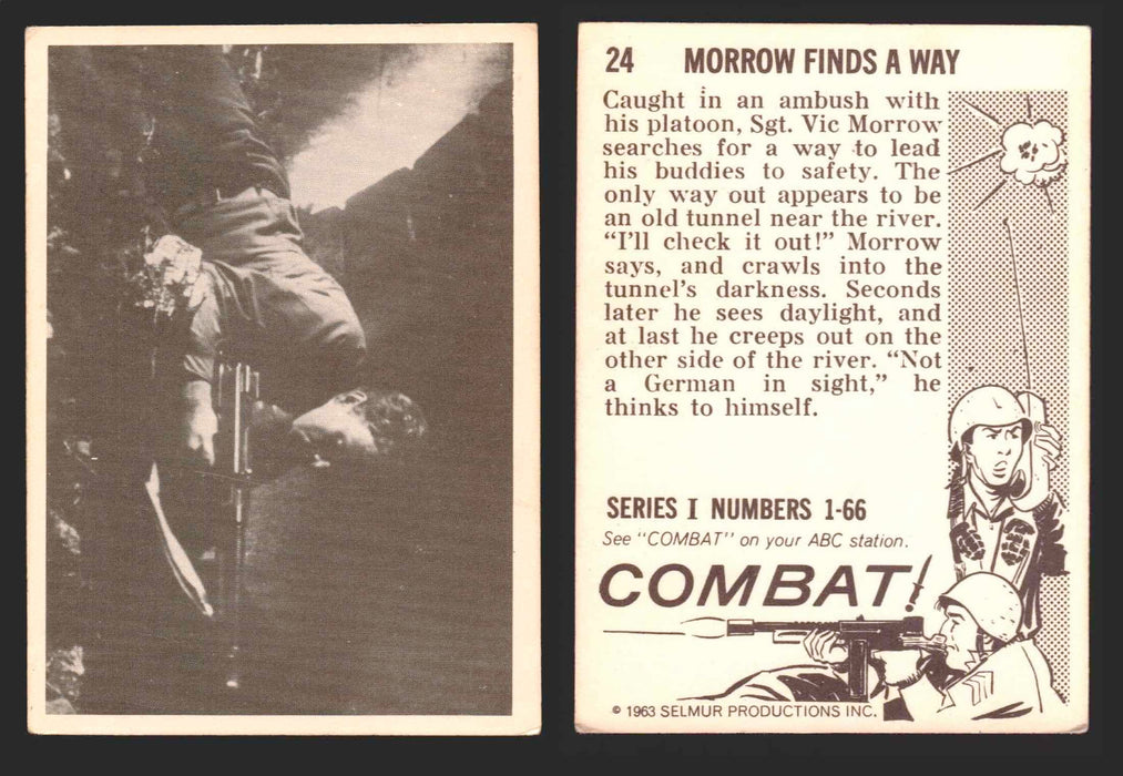 1963 Combat Series I Donruss Selmur Vintage Card You Pick Singles #1-66 24   Morrow Finds a Way  - TvMovieCards.com