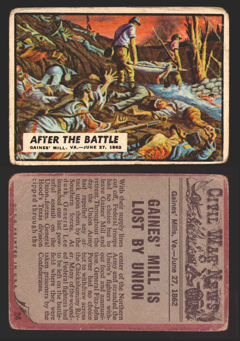 1962 Civil War News Topps TCG Trading Card You Pick Single Cards #1 - 88 24   After the Battle  - TvMovieCards.com