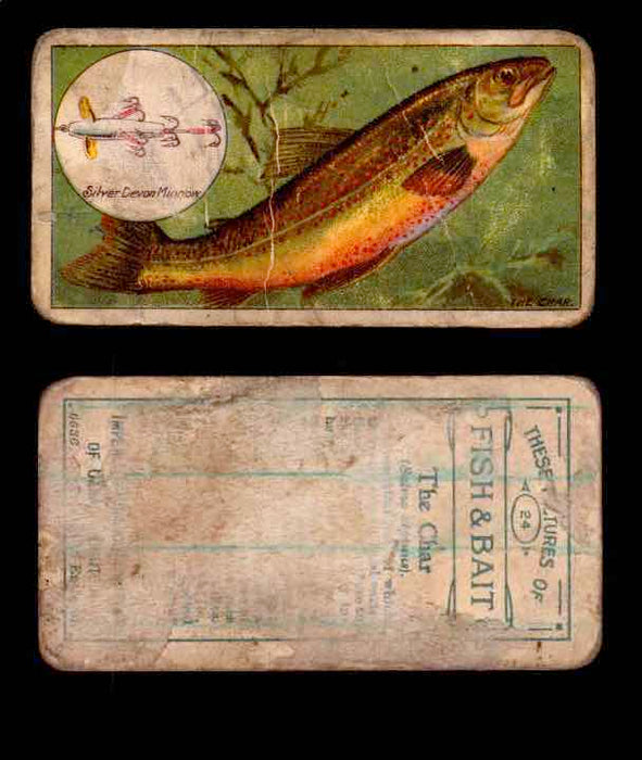 1910 Fish and Bait Imperial Tobacco Vintage Trading Cards You Pick Singles #1-50 #24 The Char  - TvMovieCards.com