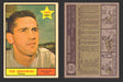 1961 Topps Baseball Trading Card You Pick Singles #200-#299 VG/EX #	254 Ted Sadowski - Minnesota Twins RC  - TvMovieCards.com