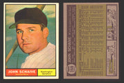 1961 Topps Baseball Trading Card You Pick Singles #200-#299 VG/EX #	259 John Schaive - Washington Senators RC  - TvMovieCards.com