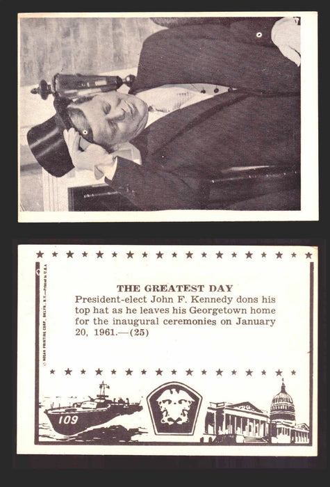 1963 John F. Kennedy JFK Rosan Trading Card You Pick Singles #1-66 25   The Greatest Day  - TvMovieCards.com