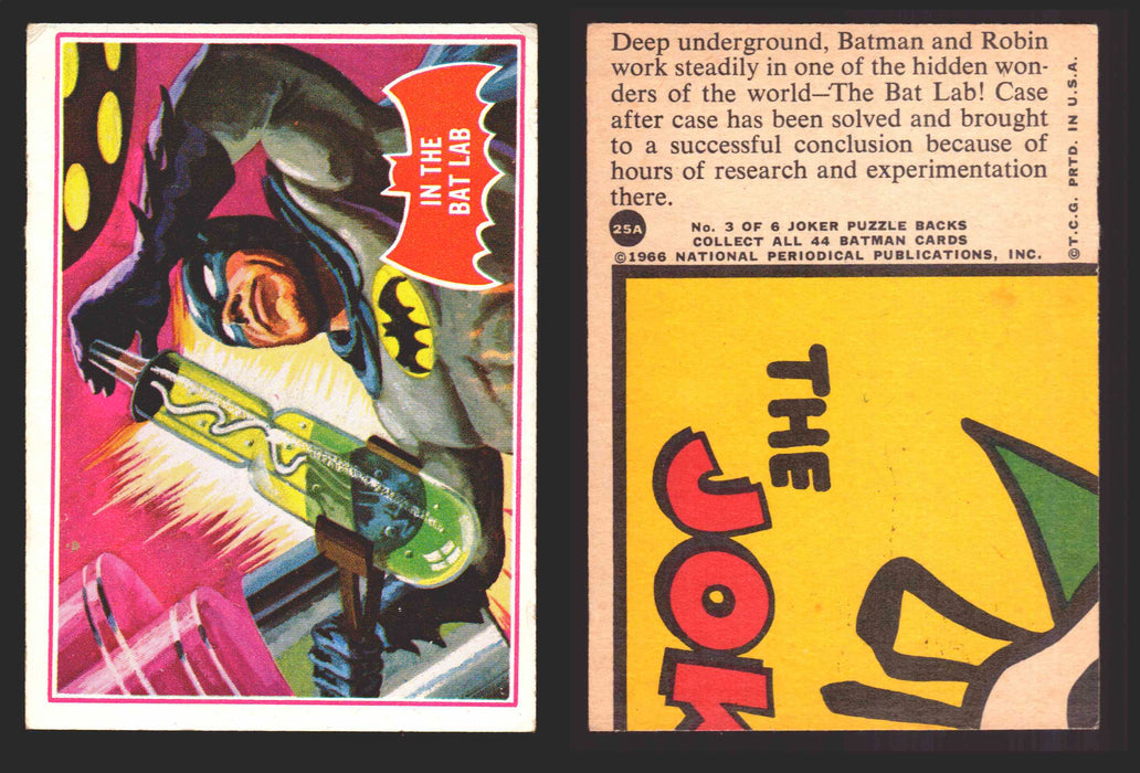 1966 Batman Series A (Red Bat) Vintage Trading Card You Pick Singles #1A-44A #25  - TvMovieCards.com