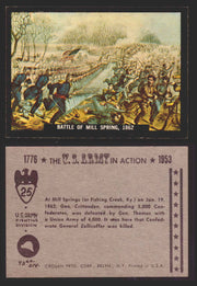 1961 The U.S. Army in Action 1776-1953 Trading Cards You Pick Singles #1-64 25   Battle of Mill Spring 1862  - TvMovieCards.com