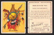 1910 T73 Hassan Cigarettes Indian Life In The 60's Tobacco Trading Cards Singles #25 Indian War Implements  - TvMovieCards.com