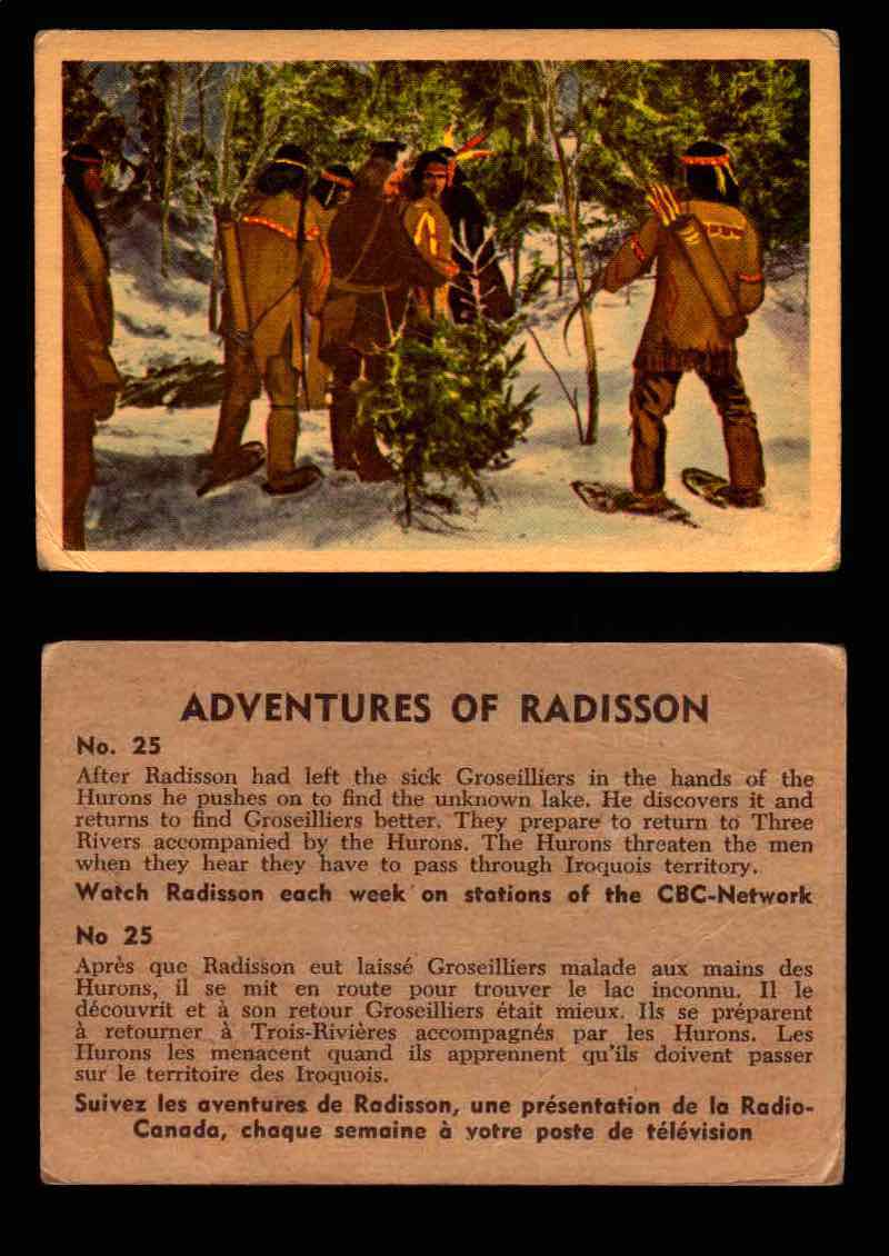 1957 Adventures of Radisson (Tomahawk) TV Vintage Card You Pick Singles #1-50 #25  - TvMovieCards.com