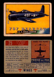 1952 Wings Topps TCG Vintage Trading Cards You Pick Singles #1-100 #25  - TvMovieCards.com