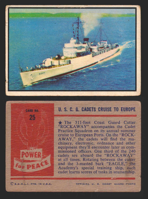 1954 Power For Peace Vintage Trading Cards You Pick Singles #1-96 25   U.S.C.G. Cadets Cruise To Europe  - TvMovieCards.com