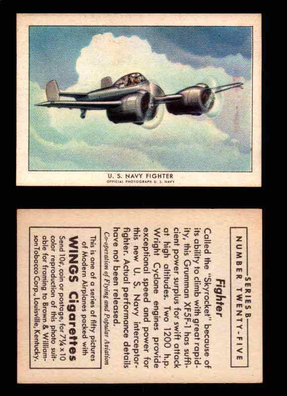 1941 Modern American Airplanes Series B Vintage Trading Cards Pick Singles #1-50 25	 	U.S. Navy Fighter  - TvMovieCards.com