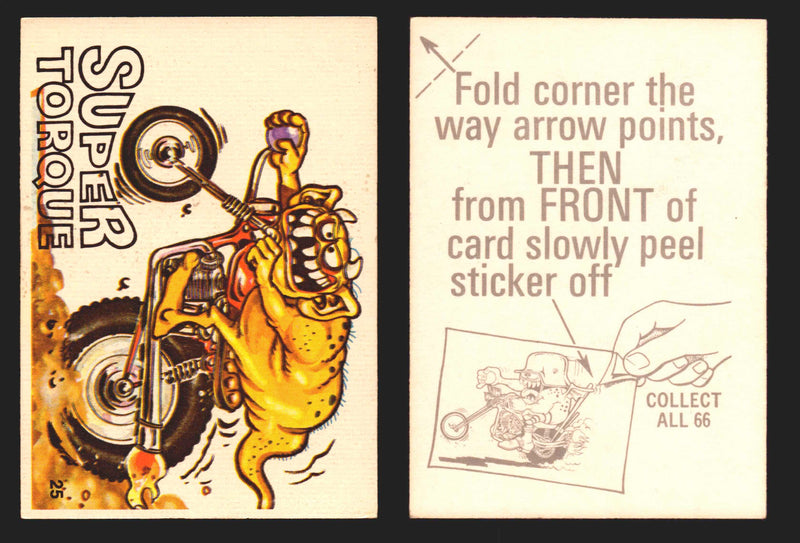 1972 Silly Cycles Donruss Vintage Trading Cards #1-66 You Pick Singles #25 Super Torque  - TvMovieCards.com