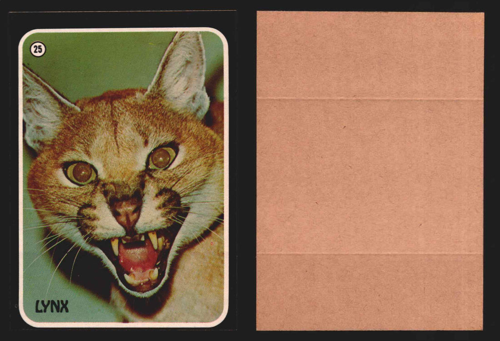 Zoo's Who Topps Animal Sticker Trading Cards You Pick Singles #1-40 1975 #25 Lynx  - TvMovieCards.com