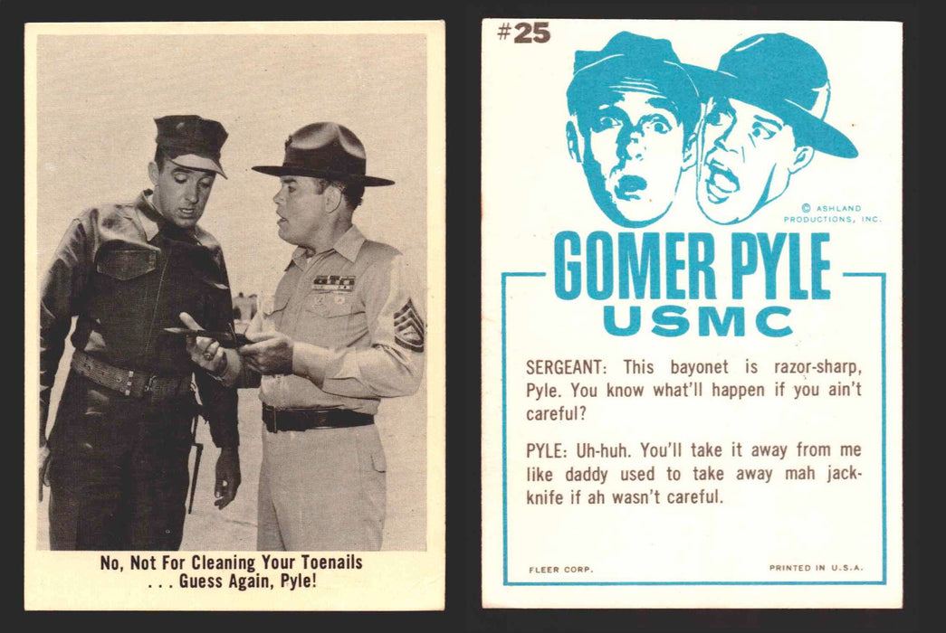 1965 Gomer Pyle Vintage Trading Cards You Pick Singles #1-66 Fleer 25   No  not for cleaning your toenails...guess again  Py  - TvMovieCards.com
