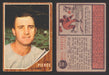 1962 Topps Baseball Trading Card You Pick Singles #200-#299 VG/EX #	260 Billy Piee - San Francisco Giants (creased)  - TvMovieCards.com