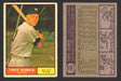 1961 Topps Baseball Trading Card You Pick Singles #200-#299 VG/EX #	265 Tony Kubek - New York Yankees  - TvMovieCards.com