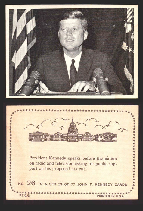 1964 The Story of John F. Kennedy JFK Topps Trading Card You Pick Singles #1-77 #26  - TvMovieCards.com