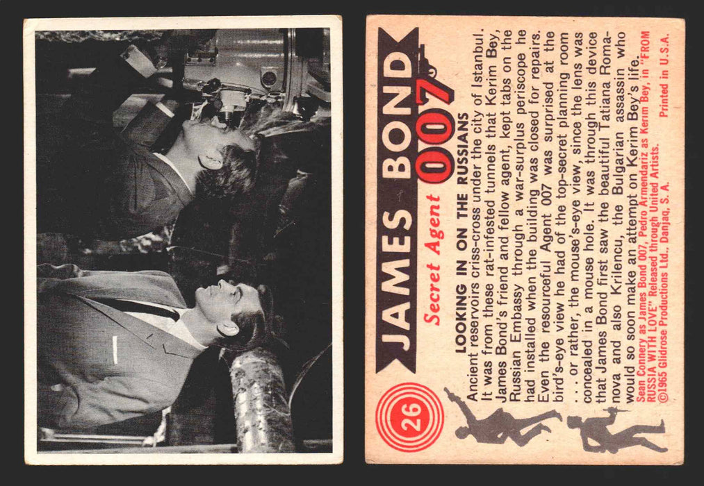 1965 James Bond 007 Glidrose Vintage Trading Cards You Pick Singles #1-66 26   Looking In On The Russians  - TvMovieCards.com