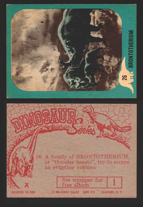 1961 Dinosaur Series Vintage Trading Card You Pick Singles #1-80 Nu Card 26	Brontotherium  - TvMovieCards.com