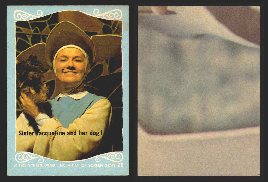 The Flying Nun Vintage Trading Card You Pick Singles #1-#66 Sally Field Donruss 26   Sister Jacqueline and her dog!  - TvMovieCards.com
