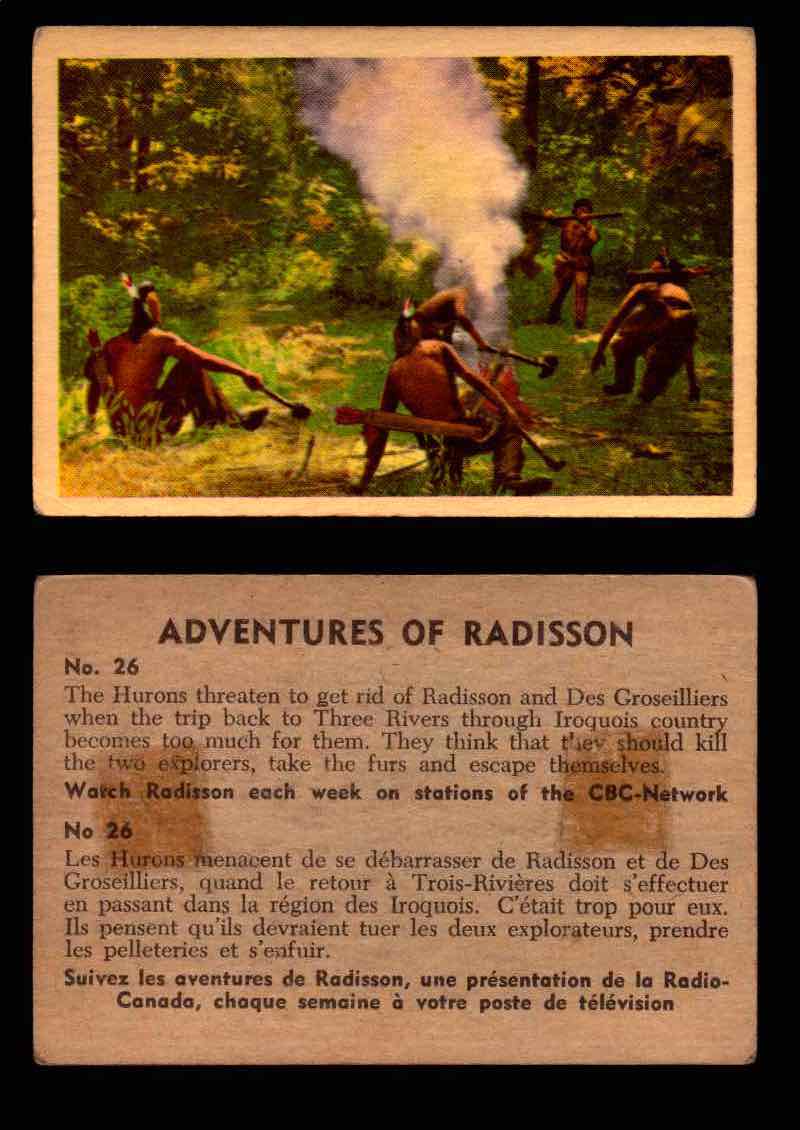 1957 Adventures of Radisson (Tomahawk) TV Vintage Card You Pick Singles #1-50 #26  - TvMovieCards.com