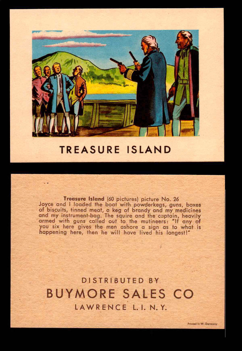 Treasure Island Buymore Sales 1960 Vintage Trading Cards You Pick Singles   - TvMovieCards.com